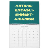 Calendrier Mural Mots d'amusement (Mar 2026)