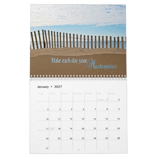 Calendrier Mural Mots Pour Vivre Par (Jan 2027)