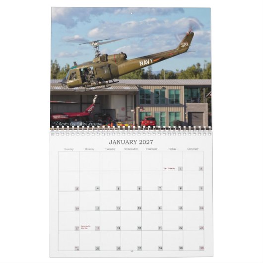 Calendrier Mural Musée d'air d'ailes et de rotors (Jan 2027)