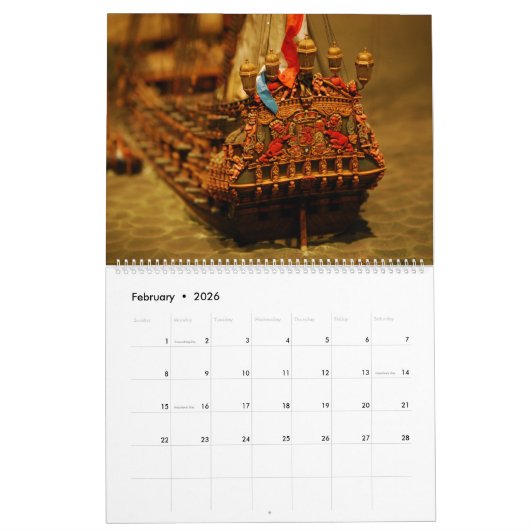 Calendrier Mural Navires (Feb 2026)