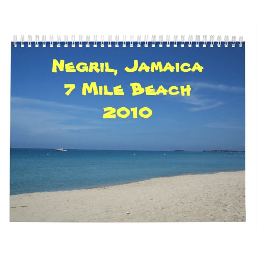 Calendrier Mural Negril, Jamaïque plage 2010 de 7 milles (Protection)