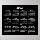 Calendrier mural Neon White 2023 par Janz Poster (Devant)