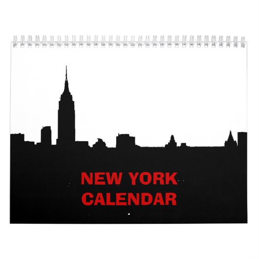 Calendrier Mural New York (noir et blanc) (Protection)