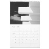 Calendrier Mural noir + blanc (Mar 2026)