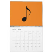 Calendrier Mural notes de musique graphique et cool (Jan 2026)