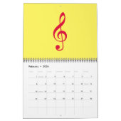 Calendrier Mural notes de musique graphique et cool (Feb 2026)
