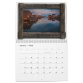 Calendrier Mural Nouvelle-Écosse dans les cadres en bois (Jan 2026)