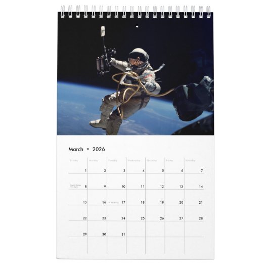 Calendrier Mural Odyssée spatiale (Mar 2026)