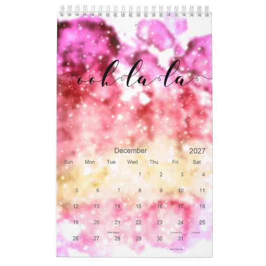 Calendrier Mural Ooh-La-La-La (Dec 2027)