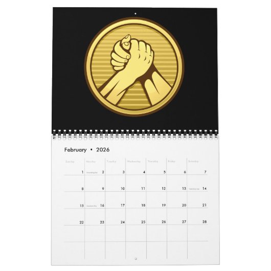 Calendrier Mural Or pauvre (Feb 2026)