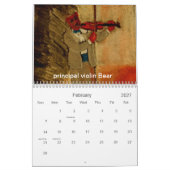 Calendrier Mural Orchestre philharmonique d'ours (Feb 2027)