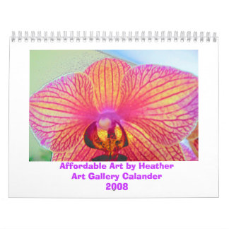 Calendrier Mural orchidée, art abordable par la galerie Ca de
