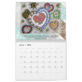 Calendrier mural original d'art (Mar 2026)