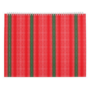 Calendrier mural ornemental rouge 2027