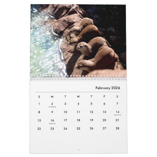 Calendrier mural Otter (Feb 2026)