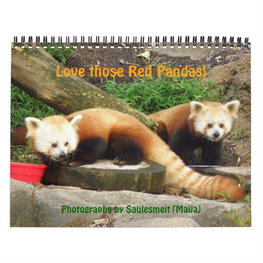 Calendrier Mural P8310607, Aimez ces Pandas Rouges !, ... -Personna (Protection)