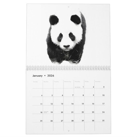 Calendrier Mural Panda (Jan 2026)