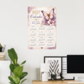 Calendrier mural papillon 2027 Poster (Bureau à domicile)