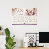 Calendrier mural papillon 2027 Poster (Bureau à domicile)
