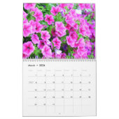 Calendrier mural par mois avec fleurs (Mar 2026)