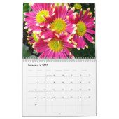 Calendrier mural par mois avec fleurs (Feb 2027)