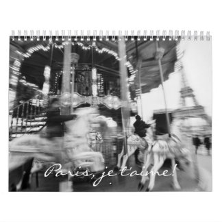 Calendrier Mural Paris, t'aime de je !
