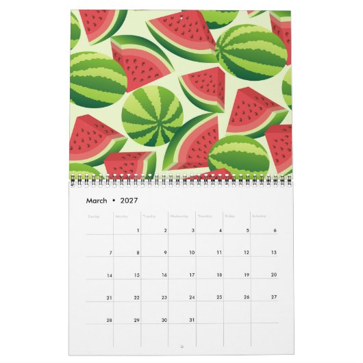 Calendrier Mural Pastèque (Mar 2027)