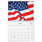 Calendrier mural patriotique et d'Eagle (Jan 2027)