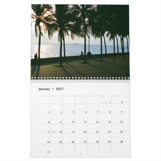 Calendrier Mural Paumes tropicales (Jan 2027)