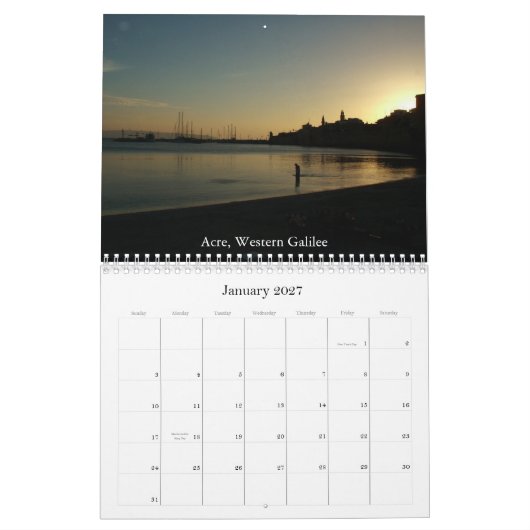 Calendrier Mural Paysages de la Galilée, Israël (Jan 2027)