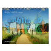 Calendrier Mural Paysages peints le long du Camino De Santiago (Protection)