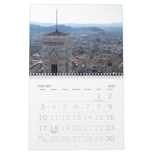 Calendrier Mural Paysages toscans (Jan 2027)