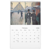 Calendrier Mural Peinture impressionniste célèbre ~ Changements à 2 (Feb 2026)