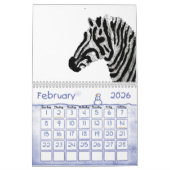 Calendrier Mural Peintures en verre d'art animal Animaux domestique (Feb 2026)