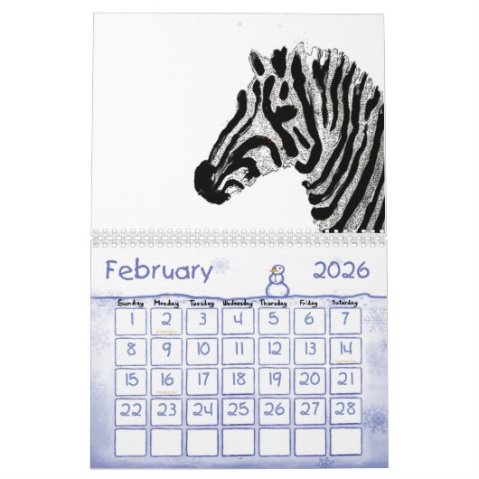 Calendrier Mural Peintures en verre d'art animal Animaux domestique (Feb 2026)