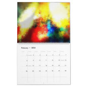 Calendrier Mural Peintures numériques Ordinateur Abstrait (Feb 2026)