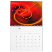 Calendrier Mural Peintures numériques Ordinateur Abstrait (Jan 2026)