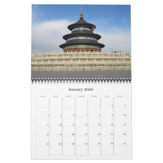 Calendrier Mural pékin 2025 (Jan 2026)