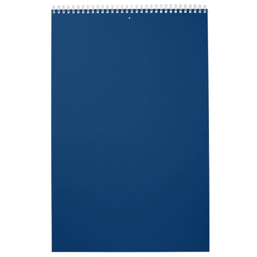 Calendrier mural personnalisable de minuit bleu (Protection)