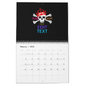 Calendrier Mural Personnalisé au mois, gardez le CALME et votre crâ (Feb 2026)