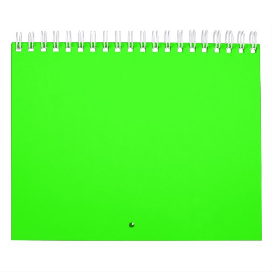 Calendrier mural personnalisé vert néon (Protection)