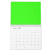 Calendrier mural personnalisé vert néon (Jan 2027)