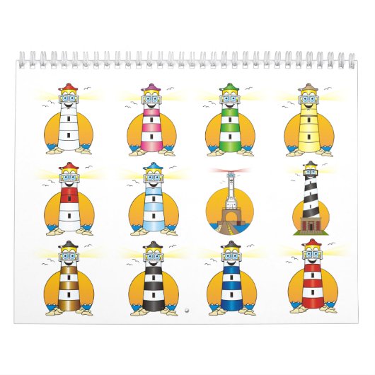 Calendrier Mural Phare de Cartoon (Protection)