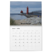 Calendrier Mural Phares du lac Michigan (Mar 2026)