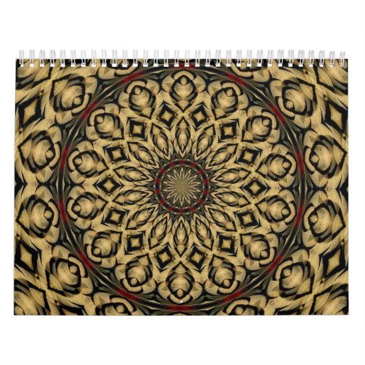 Calendrier Mural Phéasant Feathers Kaleidoscope (Protection)