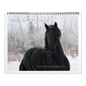 Calendrier Mural Photo énorme de cheval frison (Protection)