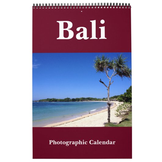 Calendrier Mural photographie de Bali (Protection)