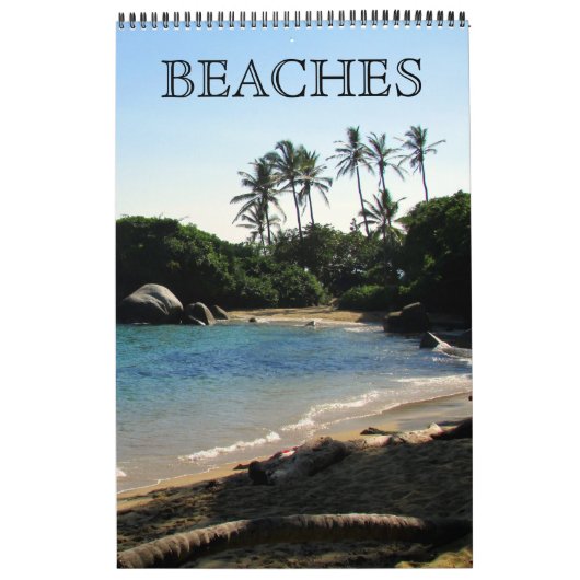 Calendrier Mural photographie de plages (Protection)