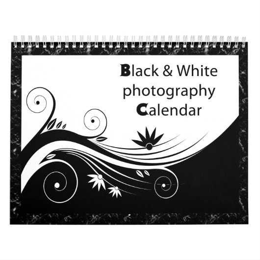 Calendrier Mural Photographie noire et blanche (Protection)