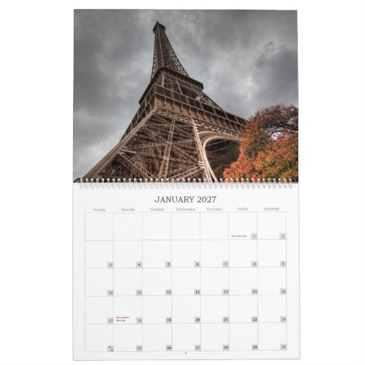 Calendrier Mural Photos de voyage (Jan 2027)